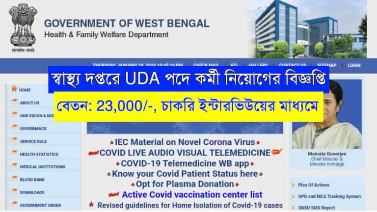 WB Health UDA Recruitment 2024