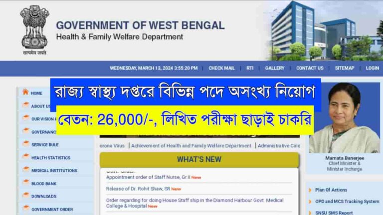 WB Health Job Recruitment 2024